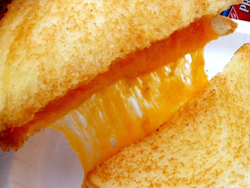 Grilled Cheese Sandwich Käsefäden