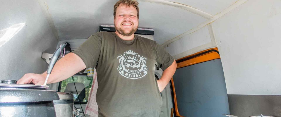 Björn Lehnert im Foodtruck meikaii